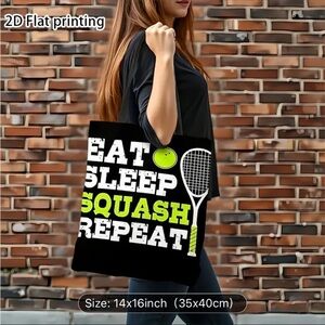 Chic Squash Enthusiast Tote Bag - Black and Green
